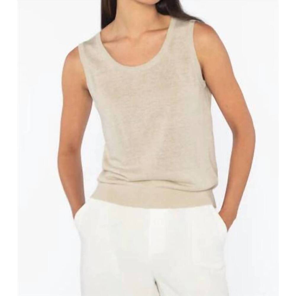 NEW KINROSS scoop-neck tank top in oat